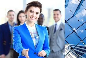 6 background pictures of business people PPT
