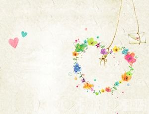 Flower border PPT background picture