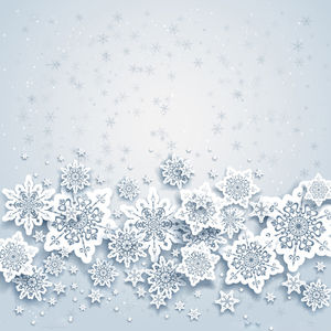 Satu set gambar latar belakang seni PPT kepingan salju putih