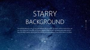Beautiful starry sky minimalist atmosphere translucent iOS style ppt template