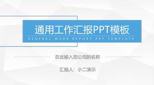 Elegant gray low triangle background blue simple universal work report ppt template