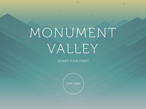 Plantilla ppt de tema de juego de estilo Monument Valley