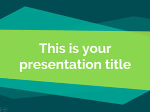 Geometric graphic creative flat spring green simple ppt template