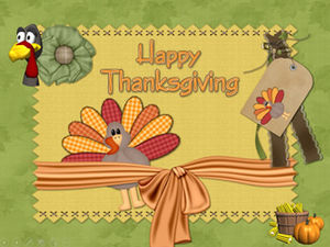 Template kain gaya pastoral Thanksgiving Hari Thanksgiving