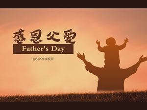 Babalar gününde Şükran baba aşk-ifade aşk ppt şablonu