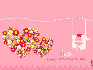 Feliz día de San Valentín 2015 plantilla ppt de tarjeta de felicitación dinámica romántica del día de San Valentín