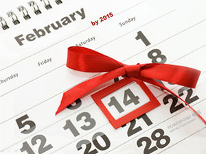 Kreative 14. Februar Kalender Valentinstag ppt Vorlage