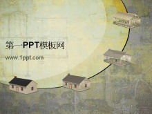 PPT-Vorlage für den Hintergrund klassischer Architektur kostenloser Download