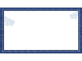 Gambar latar belakang perbatasan PPT biru dan putih klasik biru