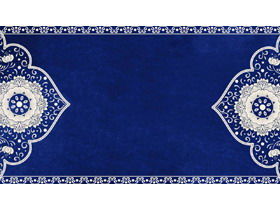 Blaues klassisches Muster PPT-Grenzhintergrundbild