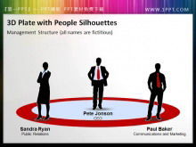 A group of business people silhouette PPT illustration material