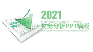 Template ppt laporan analisis keuangan 2021 yang segar dan sederhana
