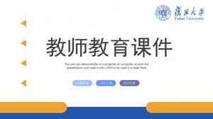 Fudan University edukacja nauczycieli nauczania ppt szablon kursów