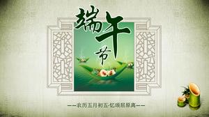 Classical zongzi dragon boat festival ppt template