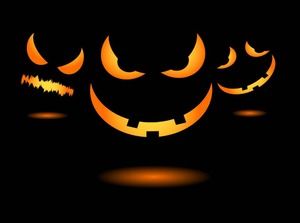 Immagine di sfondo ppt lanterna zucca di Halloween