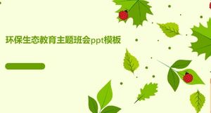 Environmental protection and ecology education theme class meeting ppt template