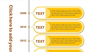 Yellow text description box PPT timeline material