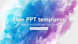 Watercolor style business PowerPoint Templates