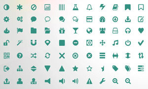 130 зеленый плоский векторный бизнес PPT icon material
