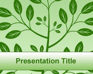 Plantilla verde del árbol de PowerPoint
