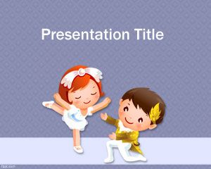 Template dança PowerPoint dos desenhos animados