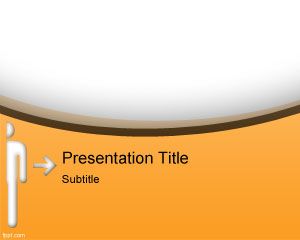 橙色框的PowerPoint模板