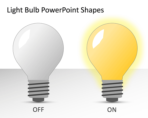 無料の電球PowerPointの図形