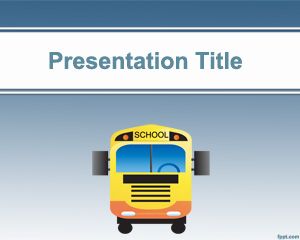 Шаблон школьный автобус PowerPoint