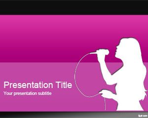 Template ungu Karaoke PowerPoint