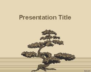 Bonsai-Baum-Powerpoint-Vorlage