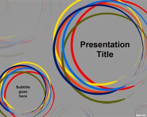 Cercuri de culoare șablon PowerPoint
