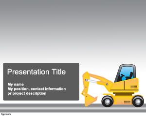 Template Construction Machinery PowerPoint