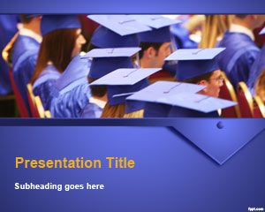 Plantilla de PowerPoint ceremonia de graduación