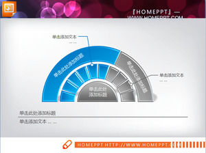 2 sheets of 3d stereoscopic crystal style slideshow pie chart template