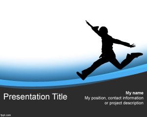 Kid in esecuzione PowerPoint Template
