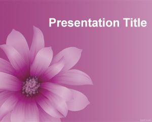 Szablon Fioletowy Kwiat PowerPoint