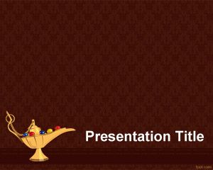Gold Magic Lamp Theme for PowerPoint