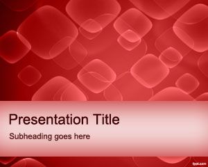 Kırmızı Hücreler PowerPoint Şablon