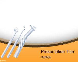 牙醫器械的PowerPoint模板