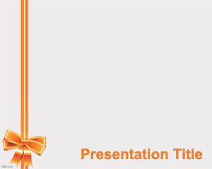 Template oranye Bow PowerPoint