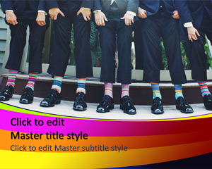 Colorful Men Socks Template PowerPoint