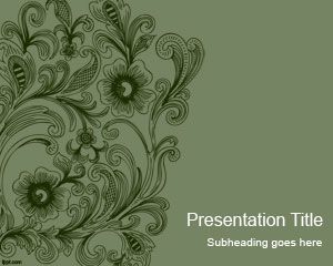 Vintage PowerPoint Template Swirls