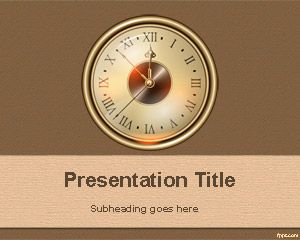 Template Old Clock PowerPoint