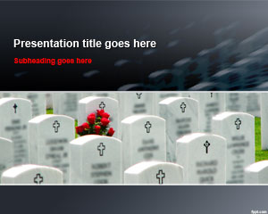 Mezarlık Mezar taşı PowerPoint Şablon