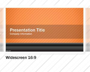橙色宽屏的PowerPoint模板