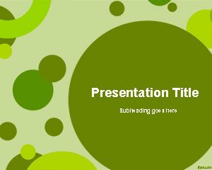 Зеленые круги дизайн представления Шаблон для PowerPoint