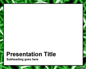 Green Rods Frame PowerPoint Template