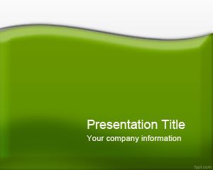 光澤的深綠色的PowerPoint模板