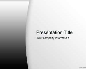 Profissional preto e branco modelo de PowerPoint