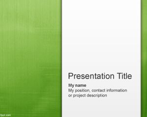 Plantilla de luz verde PowerPoint